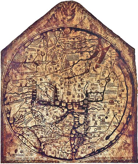 Hereford Mappa Mundi, 1300 | Amazing maps, Mappa mundi, Hereford cathedral