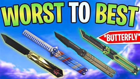 Ranking Every BUTTERFLY KNIFE in VALORANT From Worst to Best - YouTube