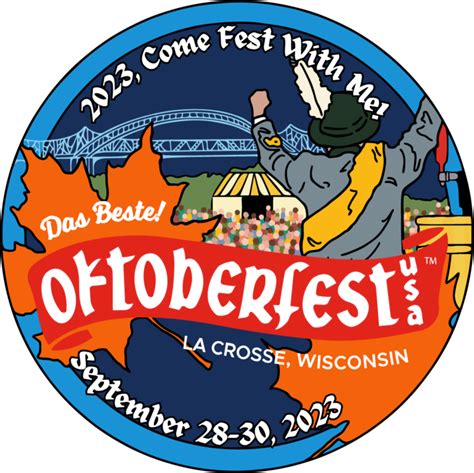 2023 Oktoberfest USA Button - Oktoberfest U.S.A. - La Crosse, Wisconsin