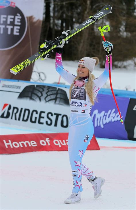 LINDSEY VONN Wins World Cup Downhill Race in Germany 02/04/2018 ...