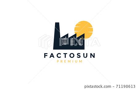 factory industry building silhouette with... - Stock Illustration [71198613] - PIXTA