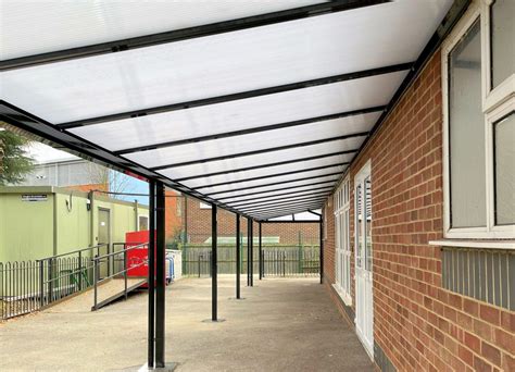 Rose Lane Primary School | School Canopy | Wall Mounted Canopy - Able Canopies Ltd.