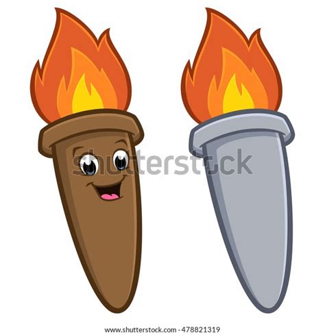 Vector Illustration Cartoon Torch Design Element Stock Vector (Royalty Free) 478821319 ...