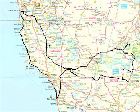 Detailed Map Of California West Coast - Printable Maps