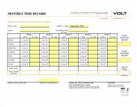 11 Timesheet Template for Excel - Excel Templates