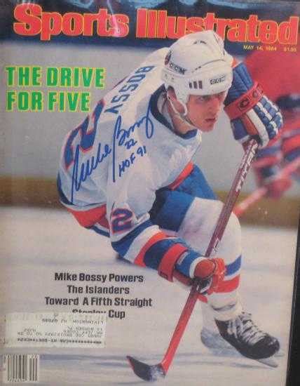 Mike Bossy autographed Sports Illustrated Magazine (New York Islanders)