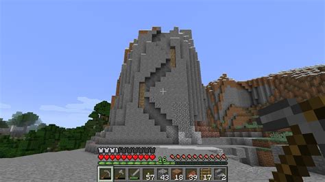 I made some stairs up a mountain : Minecraft