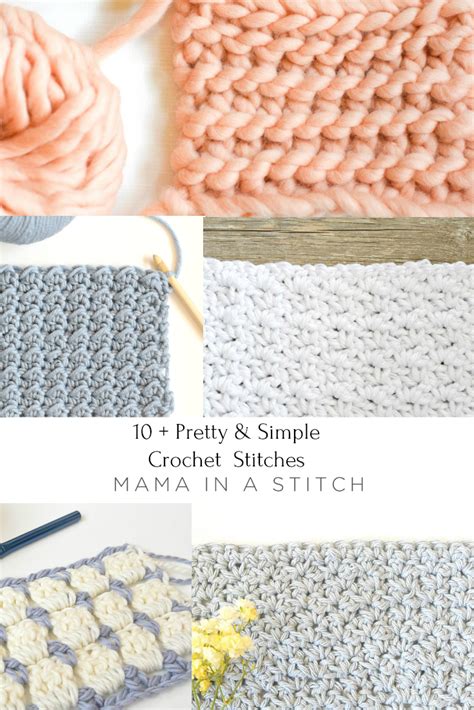 Pretty & Simple Crochet Stitches To Try - Free Patterns – Mama In A Stitch