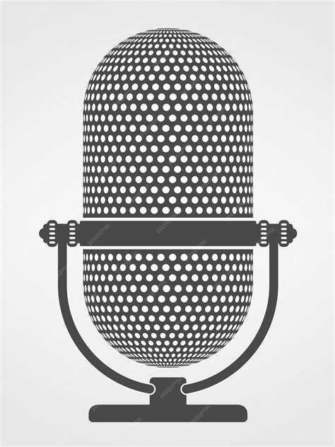 Premium Vector | Microphone Silhouette