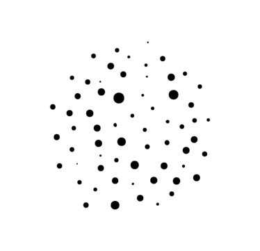 Random Dots On Black Background Round Random Ball Vector, Round, Random, Ball PNG and Vector ...