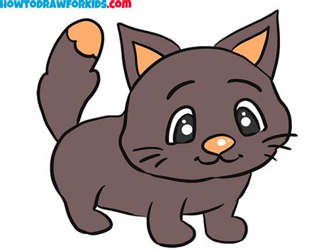 How to Draw a Cartoon Cat - Easy Drawing Tutorial For Kids