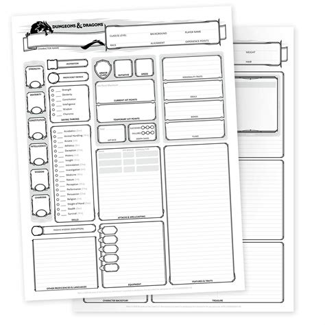 Buy Dungeons & Dragons Character Sheet,Character Sheets Online at ...