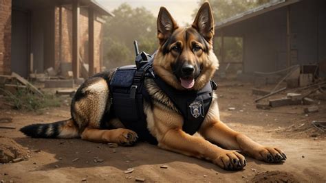 German shepherd dog police dog K9 | Premium AI-generated image