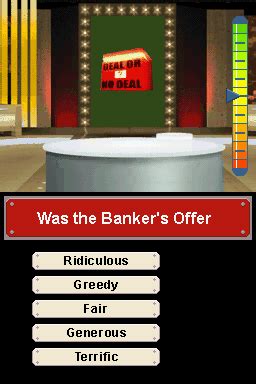 Screenshot of Deal or No Deal: The Banker is Back! (Nintendo DS, 2008) - MobyGames