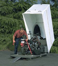 Awesome shed! Love how you can lock it AND protect you bike from the elements. Motorbike Shed ...