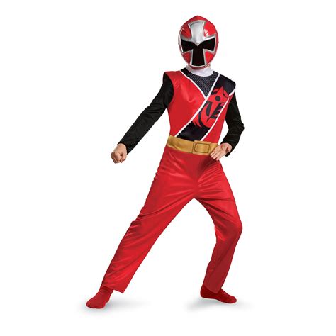 Fancy Dress & Accessories Power Rangers Ninja Steel Childrens Fancy Dress Costume Red Ranger ...