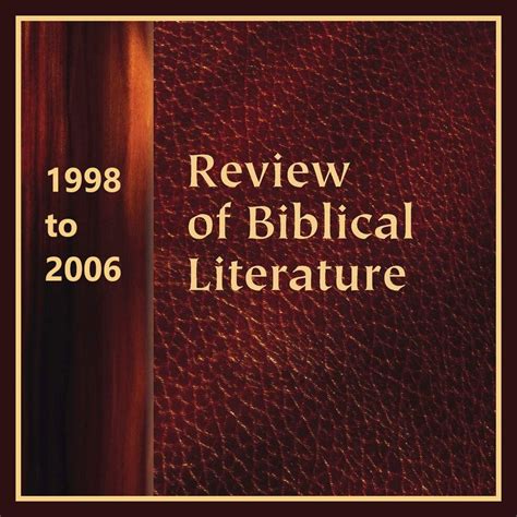 The Review of Biblical Literature | RBL, 1998-2006 (9 vols.) | Logos ...