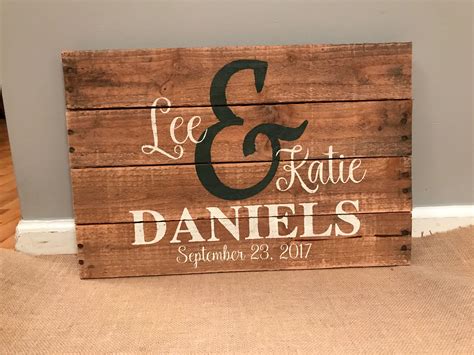 Personalized wedding sign. | Personalized wedding sign, Reclaimed wood signs, Wood signs