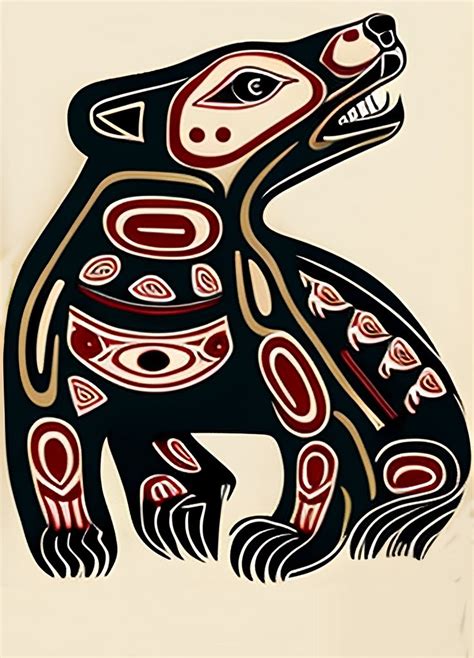 Tlingit Art Badger Pacific Northwest Coast Native American - Etsy UK | Pacific northwest art ...