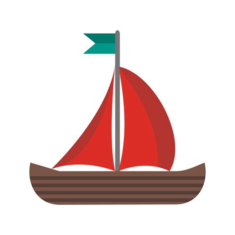 Small Boat Flat Color Icon 7316716 Vector Art at Vecteezy