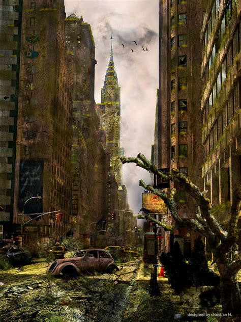 Post-Apocalyptic City Illustration by bahochrix on DeviantArt