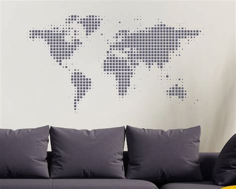 World Map Wall Sticker - World Wall Sticker - World Map - World Globe ...