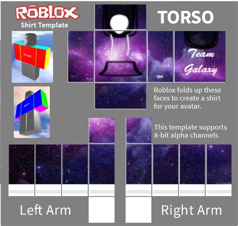 Roblox Galaxy Shirt Template