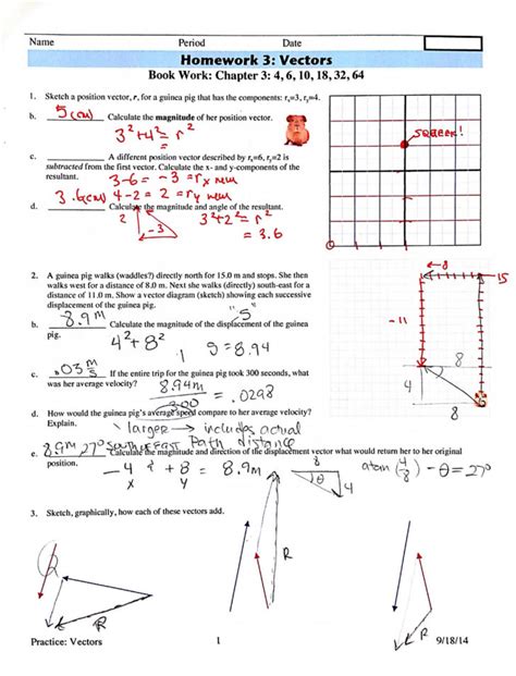 Vector Addition Worksheet Answer Key