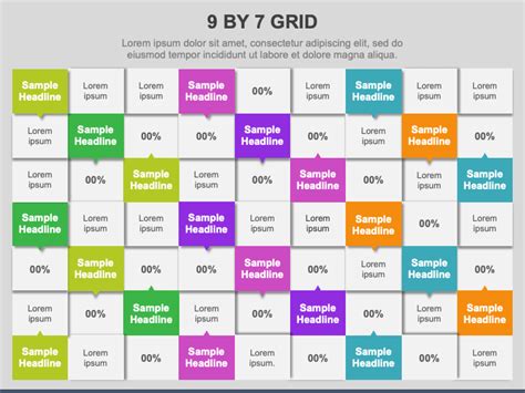 9 By 7 Grid for PowerPoint and Google Slides - PPT Slides