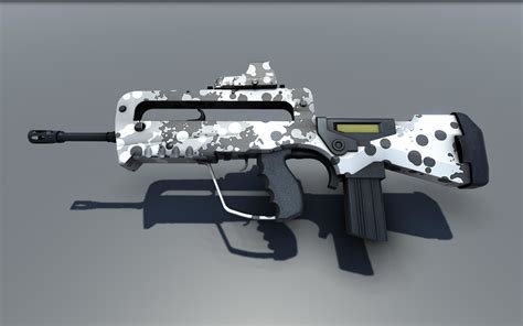 Famas G2 Bullpup Action Rifle 3D asset game-ready