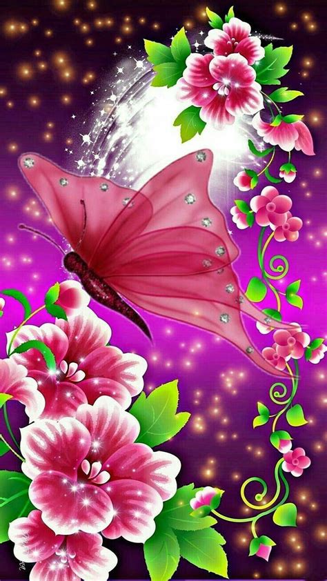 Beautiful Butterfly - , Beautiful Butterfly Background on Bat, Beautiful Pink Flowers Butterfly ...