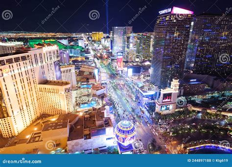 Aerial view of the strip editorial stock photo. Image of vegas - 244897188