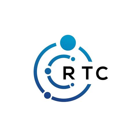 RTC letter technology logo design on white background. RTC creative initials letter IT logo ...