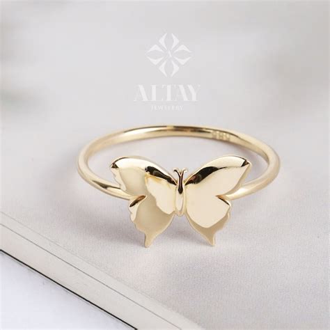 Gold Butterfly Ring - Etsy