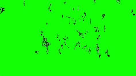 Music Notes Floating On Green Screen 04 Stock Motion Graphics SBV ...