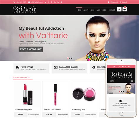 Cosmetic Website Design - WW Web Design Studios