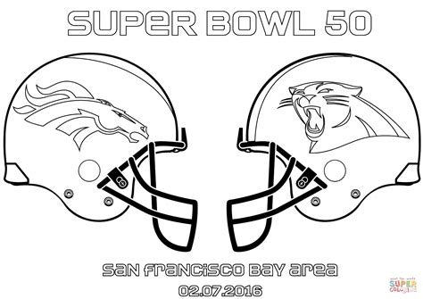 Printable Broncos Helmet Coloring Page