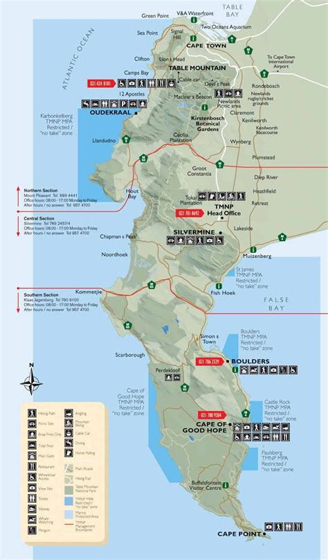 Table Mountain National Park Map | Table mountain, South africa travel ...