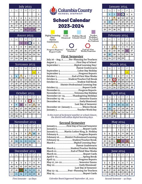 Columbia County 2024 School Calendar - Stacy Elsinore