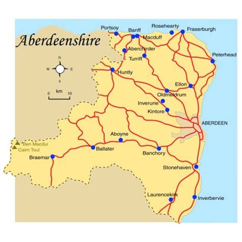 Map of Aberdeenshire Province Pictures