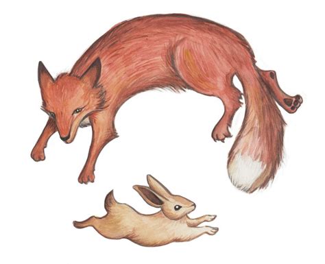 Fox and Hare by hannahaha on deviantART | Иллюстрации, Сказки, Рисунки