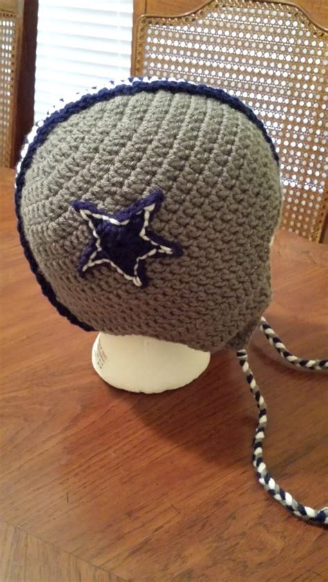 Dallas Cowboys crochet hat pattern adult size by MyFingersFly