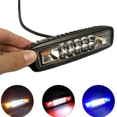 12V 48W LED Grille Light bar Emergency Vehicle Truck Police Flash Warning Lights UTV Head ...