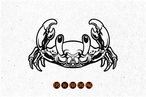 Silhouette Cute Crab SVG Clipart By artgrarisstudio | TheHungryJPEG