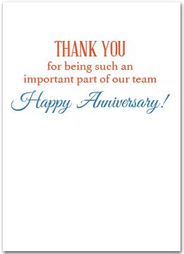 Employee Anniversary Cards - Business Anniversary Cards