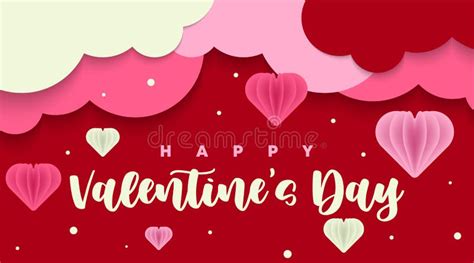 Flat Valentine`s Day Background Banner Illustration Vector Stock Vector ...