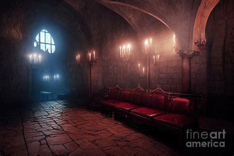 Dracula castle hall Digital Art by Benny Marty - Fine Art America