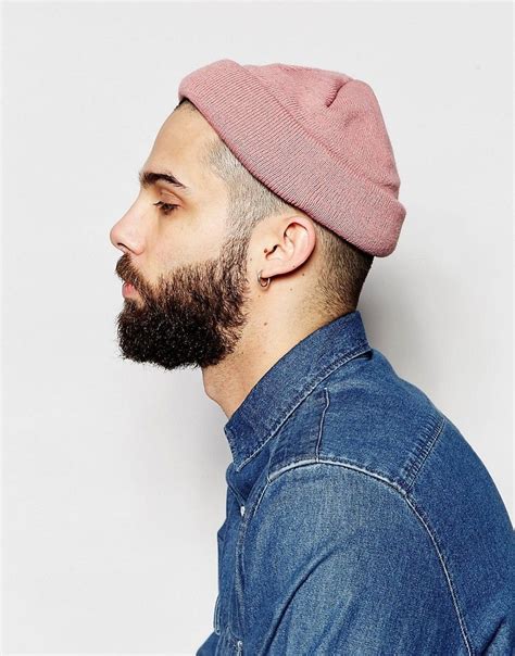 ASOS Mini Fisherman Beanie In Pink at asos.com | Fisherman beanie, Mens beanies style, Beanie outfit