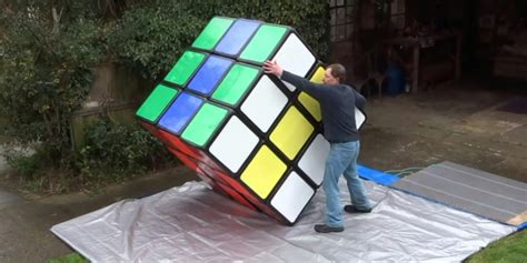 Solving this giant Rubik's Cube looks like an intense workout - The ...