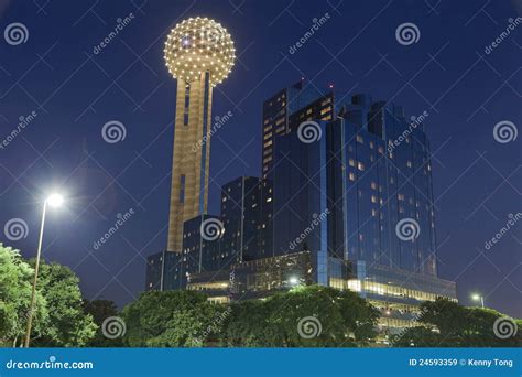 Reunion Tower At Night, Dallas, TX Royalty Free Stock Images - Image ...